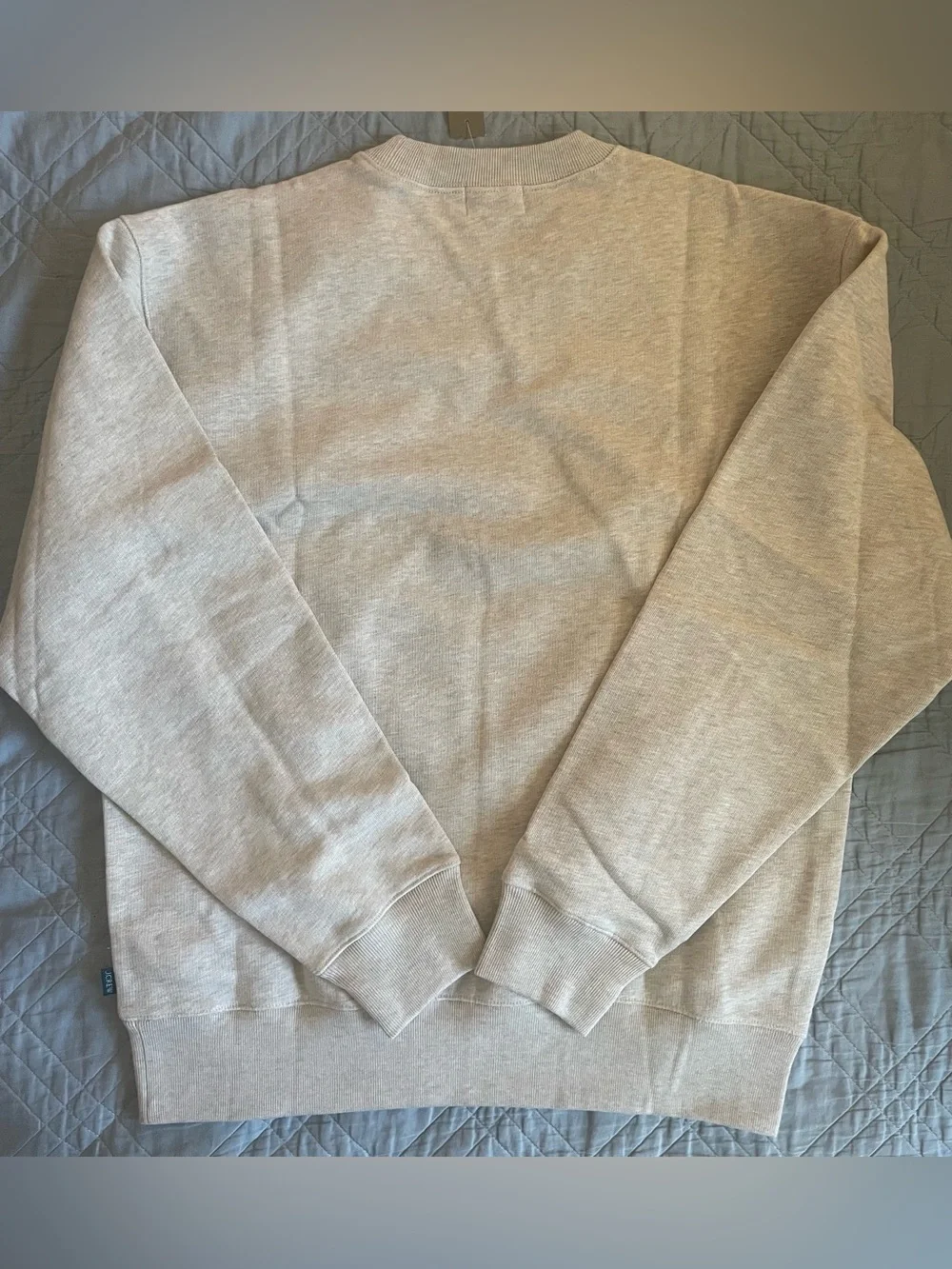J. CREW '83 fleece sweatshirt with flag embroidery Heather Ecru Size M $98 CR210 - Picture 9 of 9